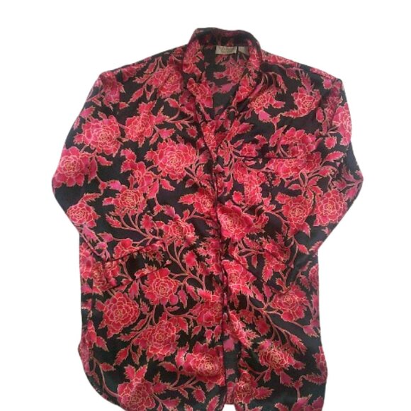 Victorias Secret Gold Label Women's Sleepshirt Medium Floral Print, Vintage - Picture 5 of 6